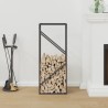 Portant de bois chauffage noir 40x25x100 cm 