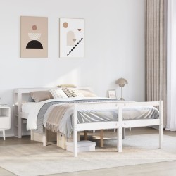 Lit pour personne âgée avec tête de lit sans matelas 135x190 cm 