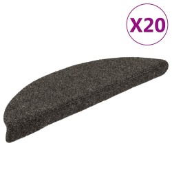 Tapis d'escalier auto-adhésifs 20 pcs anthracite 56x17x3 cm 