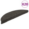 Tapis d'escalier auto-adhésifs 20 pcs anthracite 56x17x3 cm 