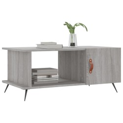 Table basse sonoma gris 90x50x40 cm bois d'ingénierie 