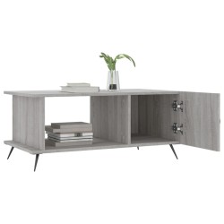 Table basse sonoma gris 90x50x40 cm bois d'ingénierie 