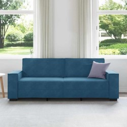 Canapé à 3 places Bleu 180 cm Velours 