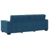 Canapé à 3 places Bleu 180 cm Velours 