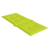 Coussins de chaise de jardin à dossier haut lot de 2 vert vif 