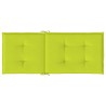 Coussins de chaise de jardin à dossier haut lot de 2 vert vif 