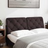 Coussin de tête de lit marron foncé 120 cm tissu 