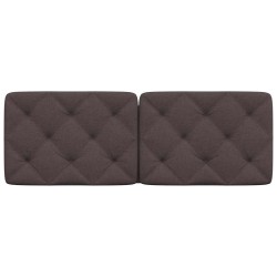 Coussin de tête de lit marron foncé 120 cm tissu 