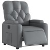 Fauteuil inclinable électrique Gris Similicuir 