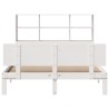 Lit bibliothèque sans matelas blanc 120x200 cm bois pin massif 