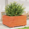Jardinière cire marron 90x90x49,5 cm bois de pin massif 