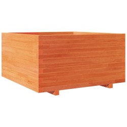 Jardinière cire marron 90x90x49,5 cm bois de pin massif 