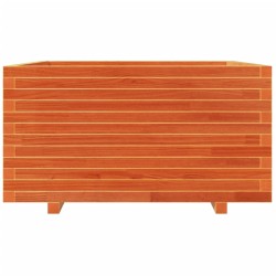Jardinière cire marron 90x90x49,5 cm bois de pin massif 