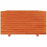Jardinière cire marron 90x90x49,5 cm bois de pin massif 