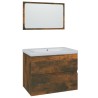 Meubles de salle de bain Chêne fumé Bois d'ingénierie 