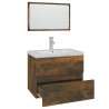 Meubles de salle de bain Chêne fumé Bois d'ingénierie 