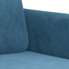 Canapé à 2 places Bleu 140 cm Velours 