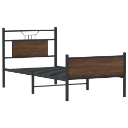 Cadre de lit sans matelas chêne marron 90x190cm bois ingénierie 