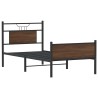 Cadre de lit sans matelas chêne marron 90x190cm bois ingénierie 