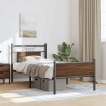 Cadre de lit sans matelas chêne marron 90x190cm bois ingénierie 