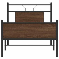Cadre de lit sans matelas chêne marron 90x190cm bois ingénierie 