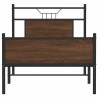 Cadre de lit sans matelas chêne marron 90x190cm bois ingénierie 