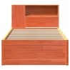 Cadre de lit sans matelas cire marron 90x190 cm bois pin massif 
