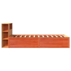 Cadre de lit sans matelas cire marron 90x190 cm bois pin massif 