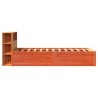 Cadre de lit sans matelas cire marron 90x190 cm bois pin massif 