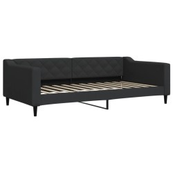 Lit de jour avec gigogne sans matelas noir 100x200 cm 