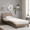 Lit avec matelas cappuccino 90x190 cm similicuir 