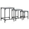 Tables basses gigognes 3 pcs sonoma gris bois d'ingénierie 