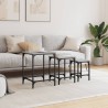 Tables basses gigognes 3 pcs sonoma gris bois d'ingénierie 
