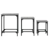 Tables basses gigognes 3 pcs sonoma gris bois d'ingénierie 