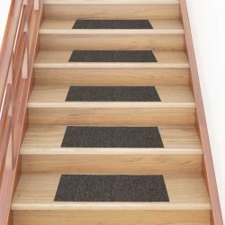 Tapis d'escalier auto-adhésifs 30 pcs anthracite 60x25 cm 