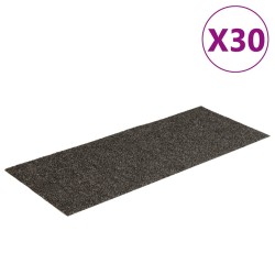 Tapis d'escalier auto-adhésifs 30 pcs anthracite 60x25 cm 