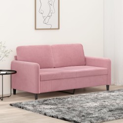 Canapé à 2 places Rose 140 cm Velours 