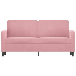 Canapé à 2 places Rose 140 cm Velours 