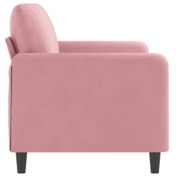 Canapé à 2 places Rose 140 cm Velours 