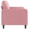 Canapé à 2 places Rose 140 cm Velours 