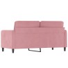 Canapé à 2 places Rose 140 cm Velours 
