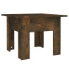 Table basse chêne fumé 55x55x42 cm bois d'ingénierie 