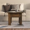 Table basse chêne fumé 55x55x42 cm bois d'ingénierie 
