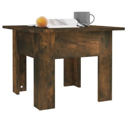 Table basse chêne fumé 55x55x42 cm bois d'ingénierie 