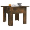 Table basse chêne fumé 55x55x42 cm bois d'ingénierie 