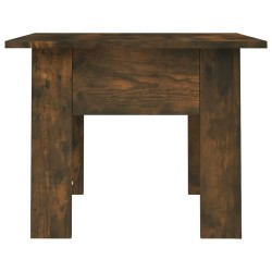 Table basse chêne fumé 55x55x42 cm bois d'ingénierie 