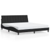 Cadre de lit sans matelas noir 180x200 cm velours 