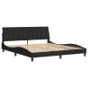 Cadre de lit sans matelas noir 180x200 cm velours 