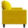 Canapé à 2 places Jaune 140 cm Velours 