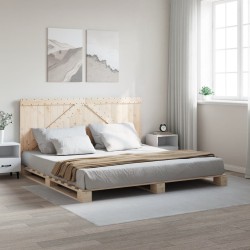 Cadre de lit sans matelas avec tête de lit 200x200 cm 